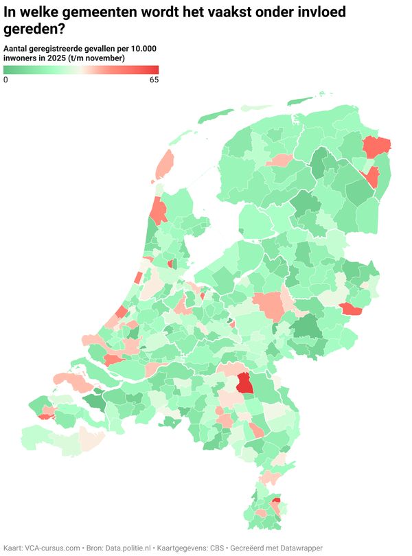 Nu al meer mensen gepakt voor rijden onder invloed dan in heel 2024: deze gemeentes vallen negatief op