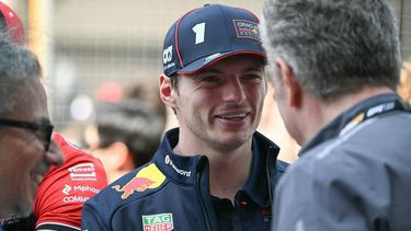 Red Bull Racing's Dutch driver Max Verstappen takes part in the drivers' parade before the start of the Formula One Chinese Grand Prix at the Shanghai International Circuit in Shanghai on March 23, 2025.  
GREG BAKER / AFP