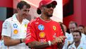 epa13216472 Scuderia Ferrari driver Lewis Hamilton (C) of Britain prepares at the paddock prior to the Formula One Italian Grand Prix in Monza, Italy, 06 September 2026.  EPA/ANNA SZILAGYI
