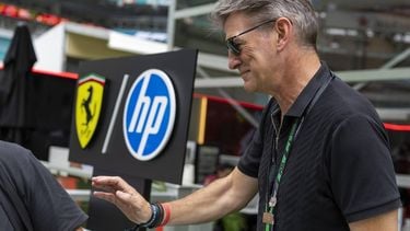 epa12073352 Cadillac F1 Team Principal Graeme Lowdon in the paddock prior to the Formula 1 Miami Grand Prix at the Miami International Autodrome in Miami Gardens, Florida, USA, 04 May 2025.  EPA/SHAWN THEW