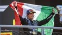 MONZA - Andrea Kimi Antonelli (Mercedes-AMG PETRONAS Formula One Team) op het podium na het winnen van de Grote Prijs van Italië op het Autodromo di Monza. SANDER KONING / ANP