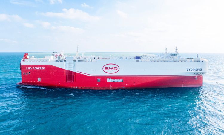 Grootste schip ter wereld voor auto's BYD