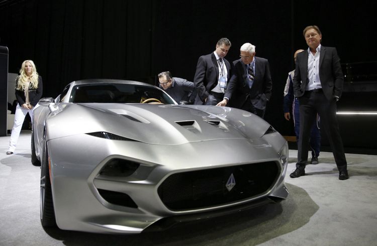 Fisker and Lutz  introduce the 2016 Fisker V10 Force 1 during the official launch of VLF Automotive at the North American International Auto Show in Detroit