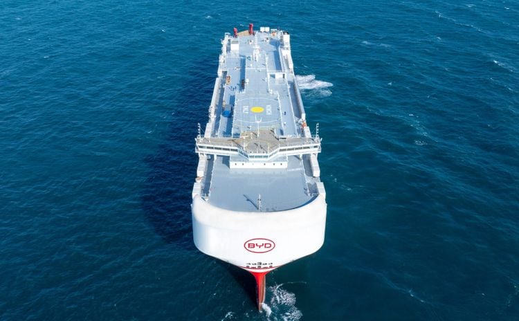 Grootste schip ter wereld voor auto's BYD
