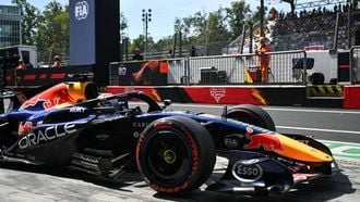 Red Bull Racing's Dutch driver Max Verstappen stops at the pit lane during the third practice session of the Italian Formula One Grand Prix at the Autodromo Nazionale Monza circuit in Monza, northern Italy on September 5, 2026. 
Marco BERTORELLO / AFP
