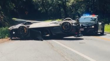 Politie Lamborghini Huracán STO crash
