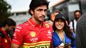 2023-09-02 10:25:52 Ferrari's Spanish driver Carlos Sainz Jr arrives prior to the third practice session, ahead of the Italian Formula One Grand Prix at Autodromo Nazionale Monza circuit, in Monza on September 2, 2023. 
Marco BERTORELLO / AFP