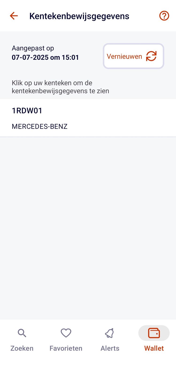 Digitaal kentekenbewijs nederland