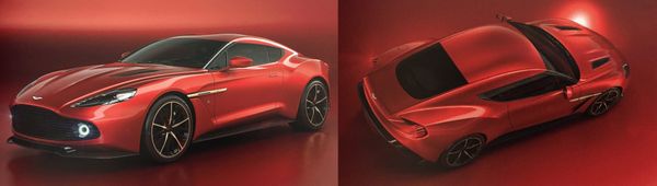 Aston Martin Vanquish Zagato rood