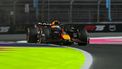 Red Bull Racing's Dutch driver Max Verstappen drives during the second practice session of the 2025 Saudi Arabia Formula One Grand Prix at the Jeddah Corniche Circuit on April 18, 2025. 
Giuseppe CACACE / AFP