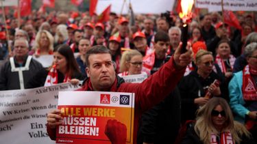 Volkswagen protesten sluiting fabrieken