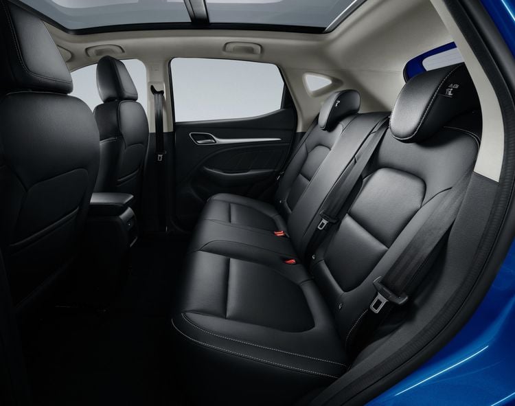 Achterbank van de MG ZS EV