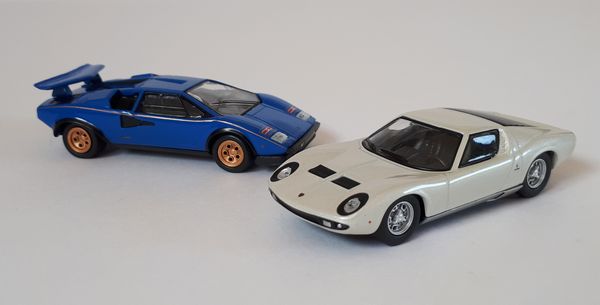 Lamborghini Miura & Countach, Kyosho, 1:64