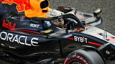 Red Bull Racing's Dutch driver Max Verstappen drives during the qualifying session ahead of the Abu Dhabi Formula One Grand Prix at the Yas Marina Circuit in Abu Dhabi on December 7, 2024. 
Andrej ISAKOVIC / AFP