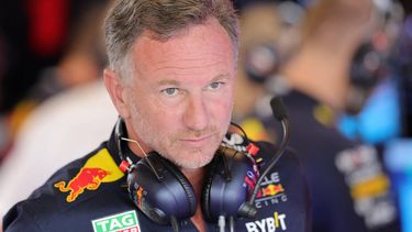 Red Bull Racing's British team principal Christian Horner looks on during the third practice session for the Abu Dhabi Formula One Grand Prix at the Yas Marina Circuit in the Emirati city on November 25, 2023. 
Giuseppe CACACE / AFP