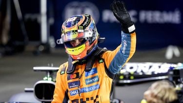 DOHA - Oscar Piastri (McLaren) na afloop van de kwalificatie voor de sprintrace op het Lusail International Circuit, in aanloop naar de Qatar Grand Prix. ANP SANDER KONING