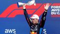 epa11400877 Red Bull Racing driver Max Verstappen of Netherlands celebrates on the podium after winning the Formula One Grand Prix of Canada at the Circuit Gilles Villeneuve racetrack in Montreal, Canada, 09 June 2024.  EPA/SHAWN THEW