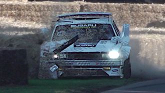 Travis Pastrana crash Subaru GL Wagon Goodwood Festival of Speed