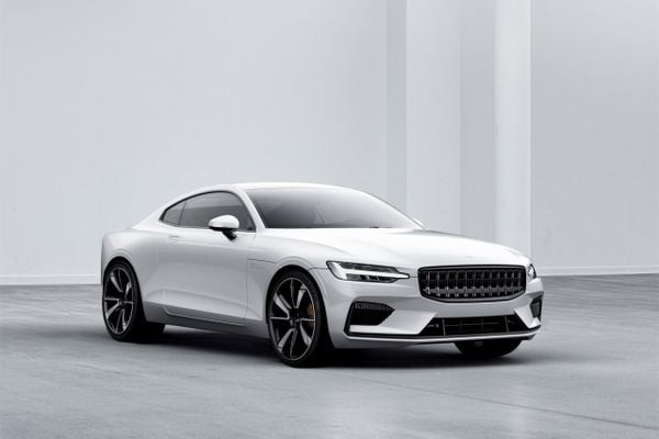 Polestar 1 white exterior, front