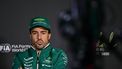 Aston Martin's Spanish driver Fernando Alonso looks on during a press conference ahead of the 2023 Saudi Arabia Formula One Grand Prix at the Jeddah Corniche Circuit on April 17, 2025. 
Giuseppe CACACE / AFP