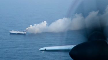 Morning Midas schip elektrische auto's vrachtschip schip olie gezonken zinken