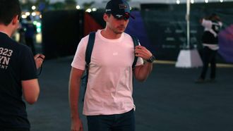Red Bull Racing's Dutch driver Max Verstappen arrives to the paddocks at the Jeddah Corniche Circuit in Jeddah on March 6, 2024, ahead of the Saudi Arabian Formula One Grand Prix. 
JOSEPH EID / AFP