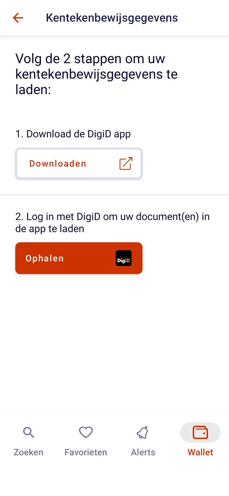 Digitaal kentekenbewijs nederland