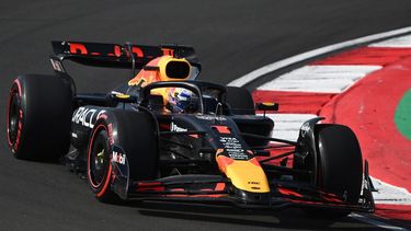Red Bull Racing's Dutch driver Max Verstappen takes a corner during the qualifying session of the Formula One Chinese Grand Prix at the Shanghai International Circuit in Shanghai on March 22, 2025. 
JADE GAO / AFP