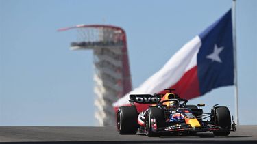 2023-10-20 19:45:33 Red Bull Racing's Dutch driver Max Verstappen races during the practice session for the 2023 United States Formula One Grand Prix at the Circuit of the Americas in Austin, Texas, on October 20, 2023.  
Jim WATSON / AFP