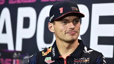 2023-09-14 13:55:49 Red Bull Racing’s Dutch driver Max Verstappen takes part in a press conference ahead of the Singapore Formula One Grand Prix night race at the Marina Bay Street Circuit in Singapore on September 14, 2023. 
Lillian SUWANRUMPHA / AFP