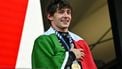 Winner Mercedes' Italian driver Kimi Antonelli celebrates on the podium after competing in Monaco Formula 1 Grand Prix at the Monaco street circuit in Monaco, ahead of the, on June 7, 2026.  
Andrej ISAKOVIC / AFP