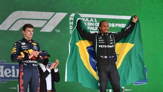 Max Verstappen Lewis Hamilton Podium Brazilië