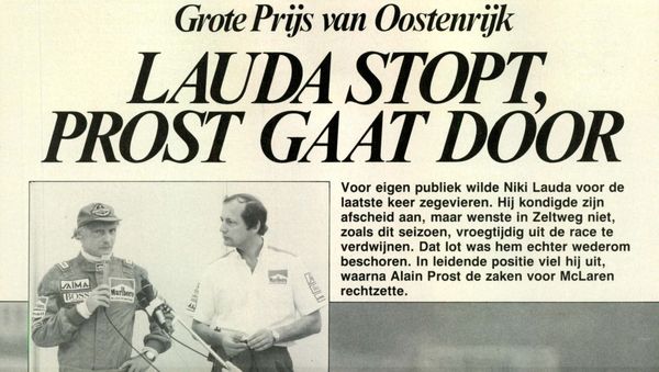 Lauda stopt Prost gaat door