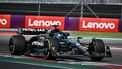 2023-10-21 19:58:37 Mercedes' British driver George Russell races during the Sprint Shootout at the Circuit of the Americas in Austin, Texas, on October 21, 2023, ahead of the United States Formula One Grand Prix. 
Chandan Khanna / AFP