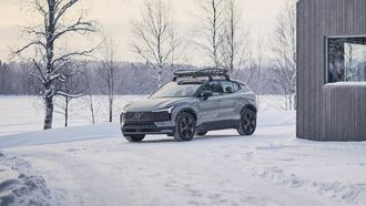 Volvo EX30 Cross Country with Swedish winter cabin