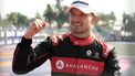 2023-01-14 16:25:55 epa10405894 British Jake Dennis of Avalanche-Andretti Formula E celebrates after winning the 2023 Mexico City E-Prix, in Mexico City, Mexico, 14 January 2023.  EPA/Luis Licona