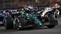 2023-09-17 14:08:03 Aston Martin's Spanish driver Fernando Alonso drives during the Singapore Formula One Grand Prix night race at the Marina Bay Street Circuit in Singapore on September 17, 2023. 
ROSLAN RAHMAN / AFP