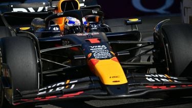 Red Bull Racing's Dutch driver Max Verstappen steers his car during the Formula One Azerbaijan Grand Prix at the Baku City Circuit in Baku on September 15, 2024. 
Andrej ISAKOVIC / AFP