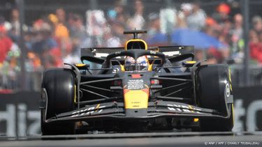 Red Bull Racing's Dutch driver Max Verstappen races during the 2024 Canada Formula One Grand Prix at Circuit Gilles-Villeneuve in Montreal, Canada, on June 9, 2024.  
CHARLY TRIBALLEAU / AFP