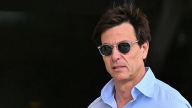 Mercedes' Austrian team principal and CEO Toto Wolff arrives at Lusail International Circuit in Lusail, north of Doha, ahead of the first practice session of the Qatari Formula One Grand Prix on November 29, 2024. 
Andrej ISAKOVIC / AFP
