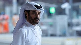 FIA President Mohammed Ben Sulayem attends the qualifying session for the Abu Dhabi Formula One Grand Prix at the Yas Marina Circuit in the Emirati city on November 25, 2023. 
Giuseppe CACACE / AFP