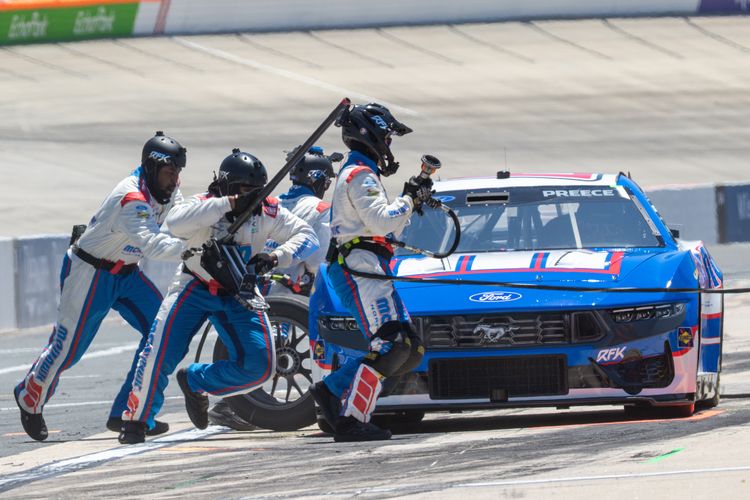 Ford-team tijdens een NASCAR-race