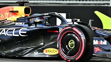 Red Bull Racing's Dutch driver Max Verstappen races during the qualifying session for the Las Vegas Formula One Grand Prix in Las Vegas, Nevada on November 22, 2024.  
Frederic J. Brown / AFP