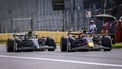 2023-09-03 15:58:42 MONZA - Lewis Hamilton (Mercedes), Max Verstappen (Red Bull Racing) (l-r) in actie tijdens de Grote Prijs van Italie op het circuit van Autodromo Nazionale Monza op 3 september 2023 in Monza, Italie. ANP SEM VAN DER WAL