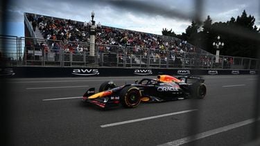 Red Bull Racing's Dutch driver Max Verstappen  competes during a qualifying session of the Formula One Azerbaijan Grand Prix at the Baku City Circuit in Baku on September 20, 2025. 
Ozan KOSE / AFP