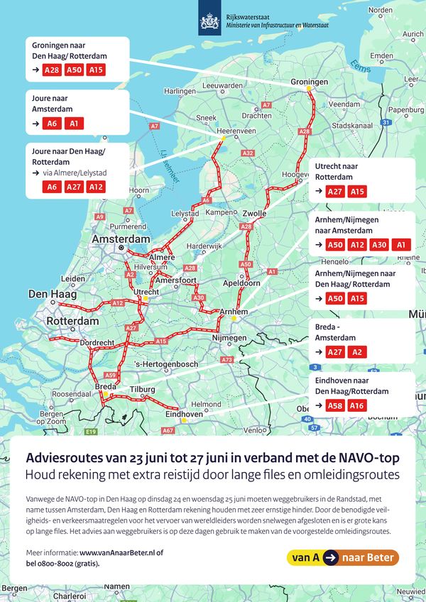 Zorgen over verkeerschaos NAVO-top: dit zijn de afsluitingen