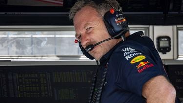 epa11443073 Red Bull Racing team principal Christian Horner looks during the free practice session, in Spielberg, Austria, 28 June 2024. The 2024 Formula 1 Austrian Grand Prix will be held at the Red Bull Ring racetrack on 30 June.  EPA/MARTIN DIVISEK