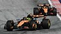McLaren's British driver Lando Norris drives ahead of team mate McLaren's Australian driver Oscar Piastri at the start of the Formula One Austrian Grand Prix at the Red Bull Ring race track in Spielberg, Austria, on June 29, 2025. 
Joe Klamar / AFP
