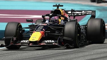 Red Bull Racing's Dutch driver Max Verstappen races during the 2026 Miami Formula One Sprint at Miami International Autodrome in Miami Gardens, Florida, on May 2, 2026.  
CHARLY TRIBALLEAU / AFP