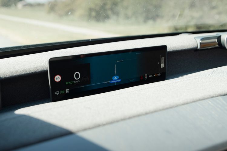 Klein display in de Volvo EX60